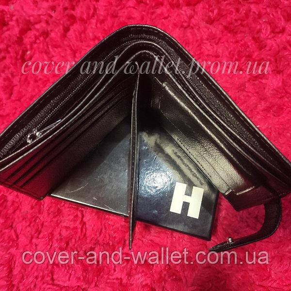 Классический мужской кожаный кошелек черного цвета Marco Coverna Киев - изображение 6