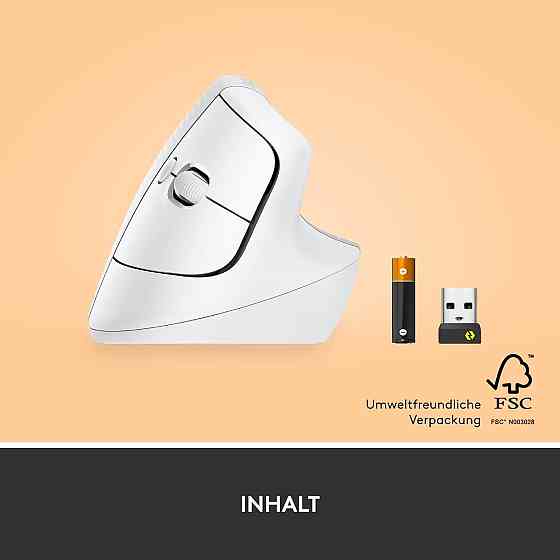 Вертикальна ергономічна миша Logitech Lift, бездротова, Bluetooth або USB-приймач Logi Bolt для Windows, macOS, iPadOS ноутбука ПК Київ