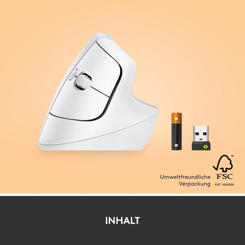 Вертикальна ергономічна миша Logitech Lift, бездротова, Bluetooth або USB-приймач Logi Bolt для Windows, macOS, iPadOS ноутбука ПК Київ - фото 4