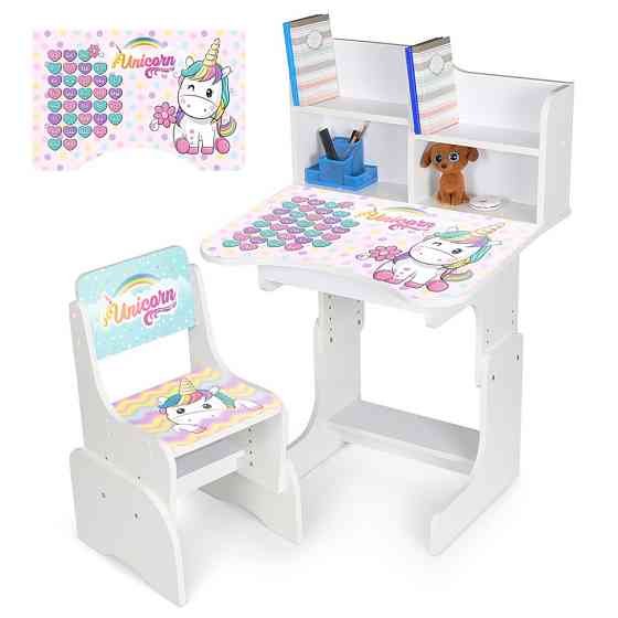 Детская Парта N 2071-9-1 белый, со стульчиком Винница