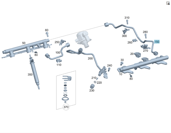 Mercedes-Benz  A2760703232 Трубопровід високого тиску до насосу ТНВД M276 Одесса