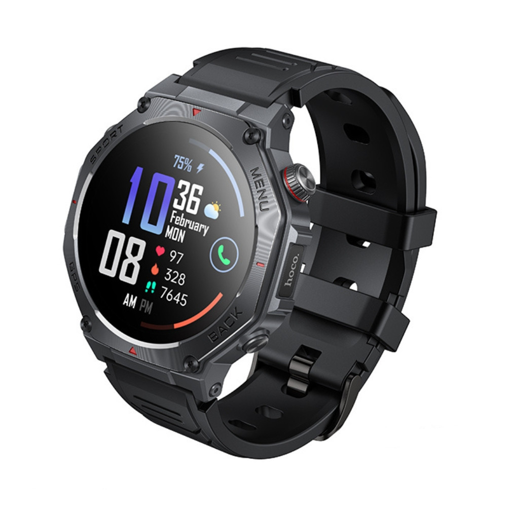 Смарт-годинник HOCO Y37 AMOLED 36mm. 520 mAh. GPS sports watch(call version) Black Одеса - фото 1