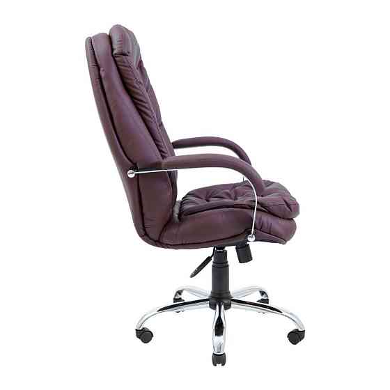 Офисное кресло руководителя Venice М2 AnyFix Хром Кожа Lux Коричневый Киев