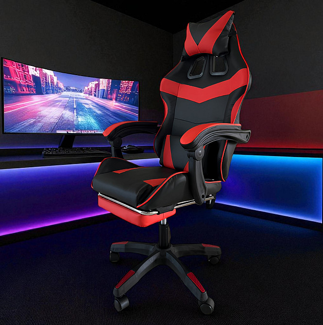 Геймерське крісло Vicotan VIP — професійний комфорт у чорно-червоному дизайні Львів - фото 4