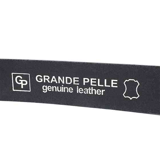 Класичний пояс під штани для чоловіків із натуральної шкіри GRANDE PELLE 11688 Чорний Київ