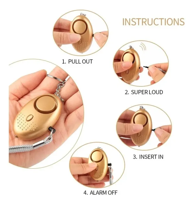 Брелок-сирена для самообороны с фонариком 120 дБ Киев - изображение 10