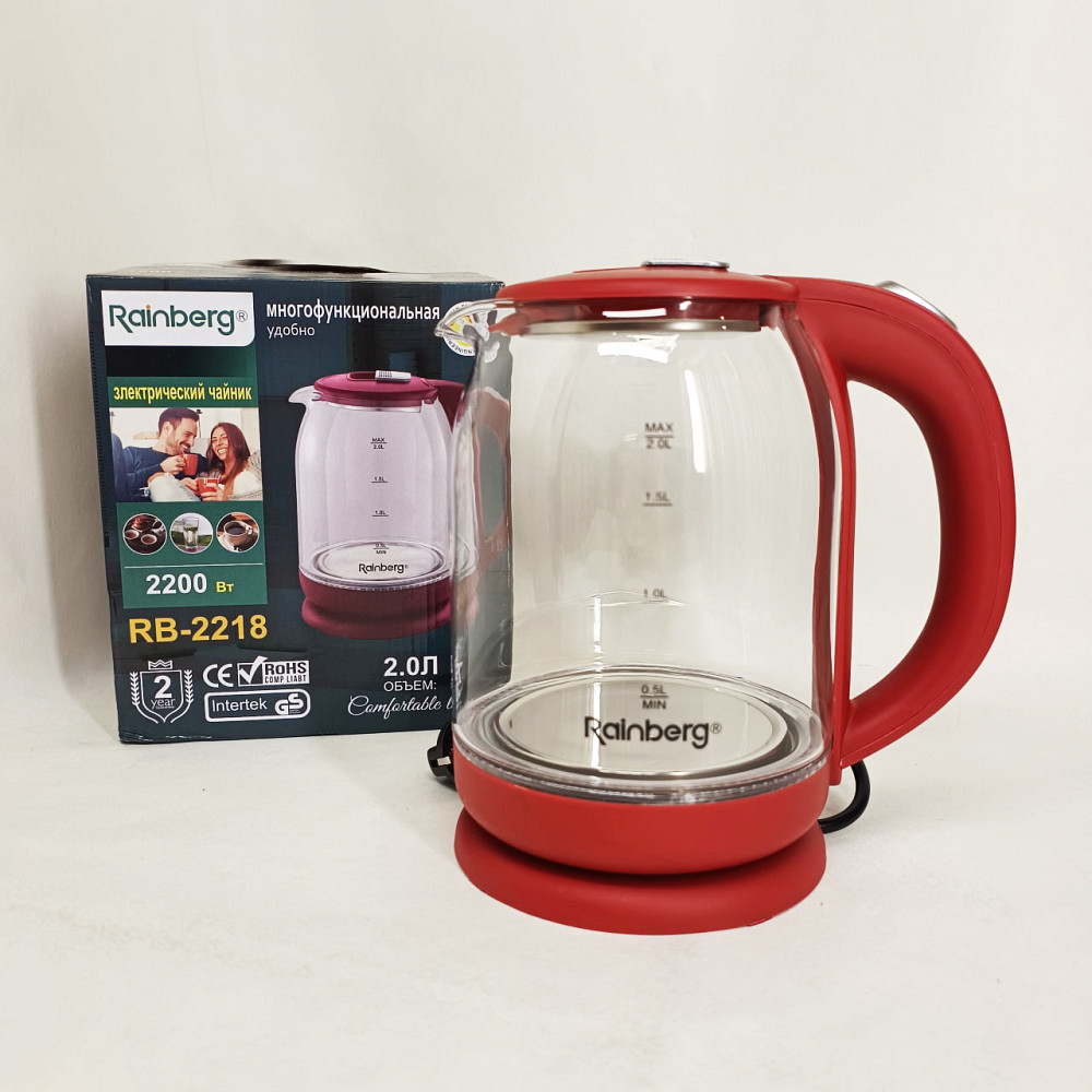 Мощный электрочайник электрический Rainberg RB-2218 3200 Вт 2л, Мощный электрический чайник для дома SZ-75 Львов - изображение 4