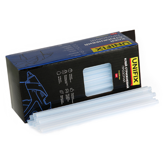 Клейові стержні 1кг d7*200мм прозорий коробок/116шт APRO Житомир - фото 1