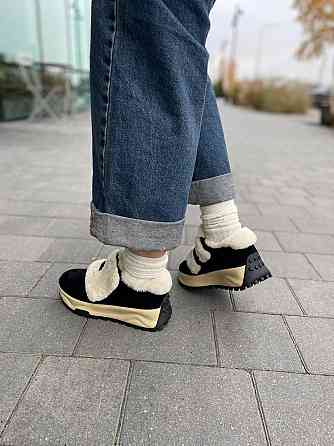 Lilin Кроссовки женские LILIN черные натуральная кожа зима (5686) Коломыя