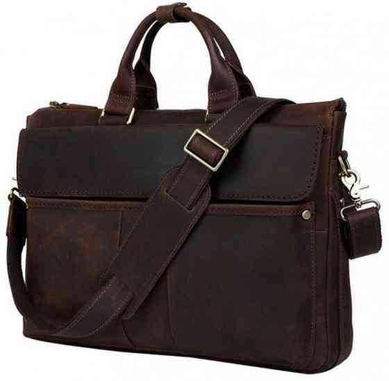 Сумка Vintage 14565 з натуральної шкіри Коричнева Київ