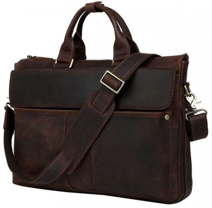 Сумка Vintage 14565 з натуральної шкіри Коричнева Київ - фото 2