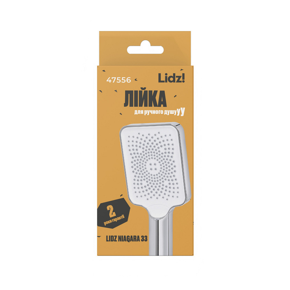 Лійка для ручного душу Lidz Niagara 33 145x95 мм прямокутна LDNIA33CRM47556 Chrome Київ - фото 5
