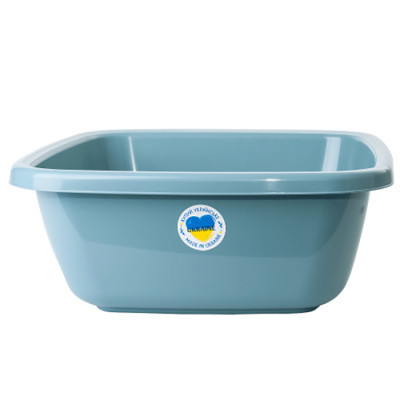 Таз Алеана Квадратний Сизо-блакитний 14 л (алн 121044, сизо-блакитний) Вінниця - фото 1