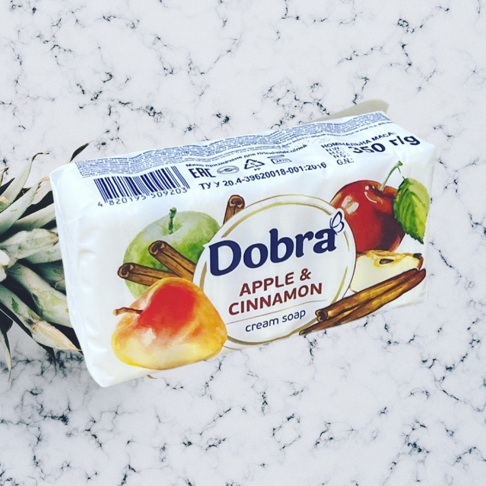 Мило тверде туалетне Dobra, яблуко з корицею, екопак 5 шт. х 70 гр Виноградів - фото 1