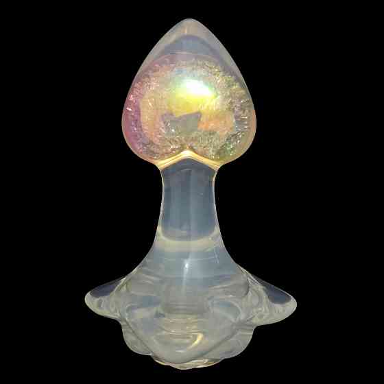 Анальная пробка сердечко UNIVIBE, силиконовая с камнем, розовая, 7.3 х 4.9 см Sex Aura Киев
