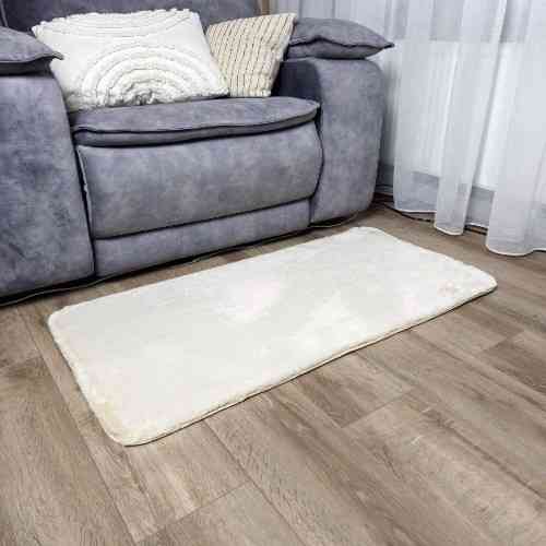 Килимок для підлоги з еко-хутра ТМ Dariana Elegant 75*150 см ванільно-бежевий Житомир