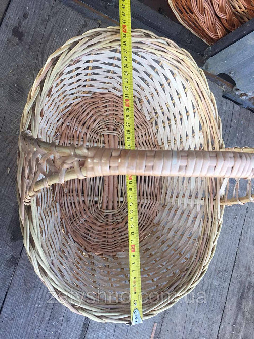 Кошик плетений красивий | кошик із ажурною ручкою | кошик із лози Київ - фото 6