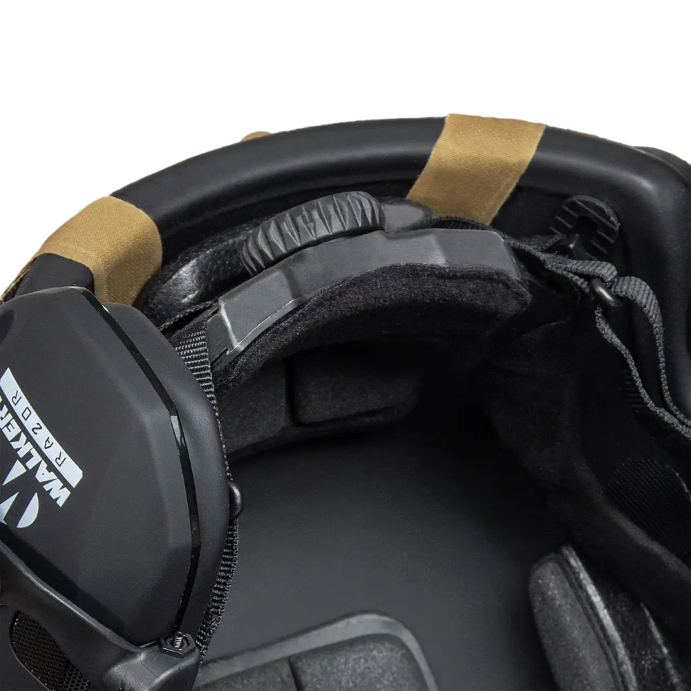 Тактичний шолом Fast Helmet NIJ IIIA + навушники Walkers Razor Slim + чебурашки + кавер (L) Київ - фото 4