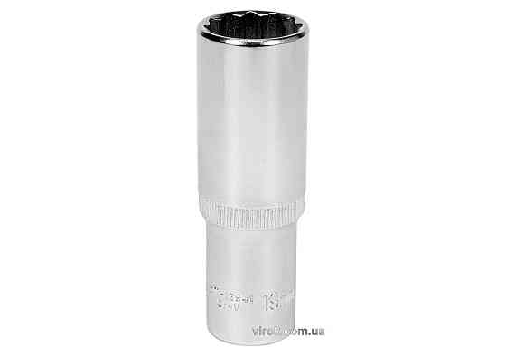 Головка торцева 12-гранна YATO : подовжена, квадрат 1/2", М= 19 мм, L= 77 мм [12/60/120] Одеса