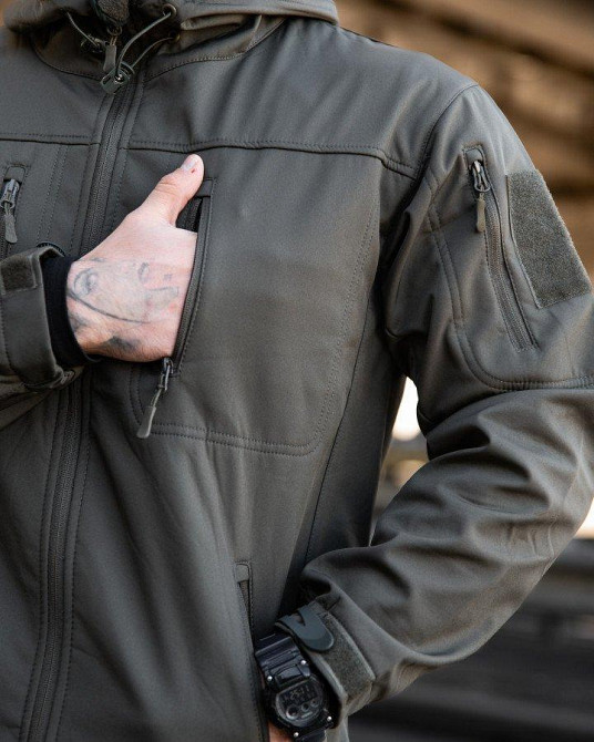Міська тактична куртка MAXIMUS софтшел light grey ПП7983 Одеса - фото 3