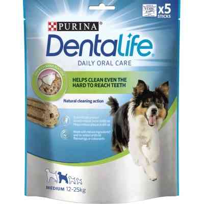 Лакомство для собак Purina DentaLife Medium Для поддержания здоровья полости рта 115 г (7613035379794) Винница