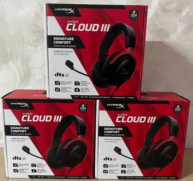 Навушники з Мікрофоном: Hyper X Cloud III Black/Red Харків - фото 1