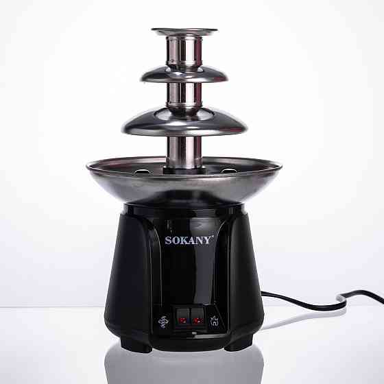 Шоколадний фонтан на 3 яруси фондю шоколадниця шоколадна 60 Вт фонтанчик для вечірки, весілля SK-07069 Київ