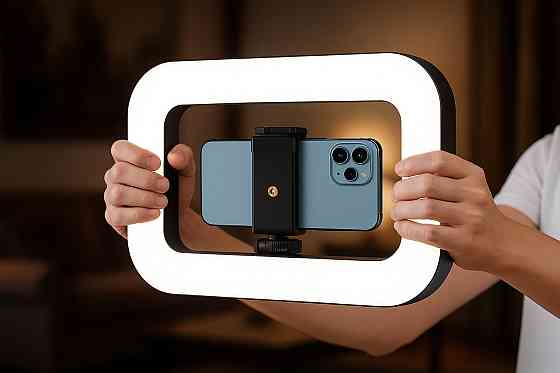 Кольцевая лампа для смартфона и камеры,Риг держатель с LED подсветкой с аккумулятором 8000mAh для видеосъёмок Каменец-Подольский