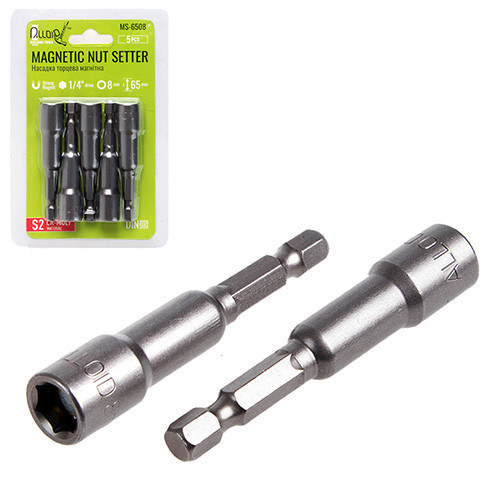 Насадка торцева магнітна 8х65мм (комплект 5 шт.) Alloid MS-6508 Винница - изображение 1