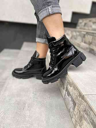 Черевики жіночі ARLEN чорні шкіра лакована зима 36-40 (БК-16 /1437 4202) Коломыя