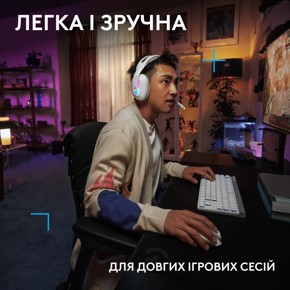 Гарнитура Logitech G522 LightSpeed Wireless Gaming Headset White (981001550) Білий Харків - фото 10