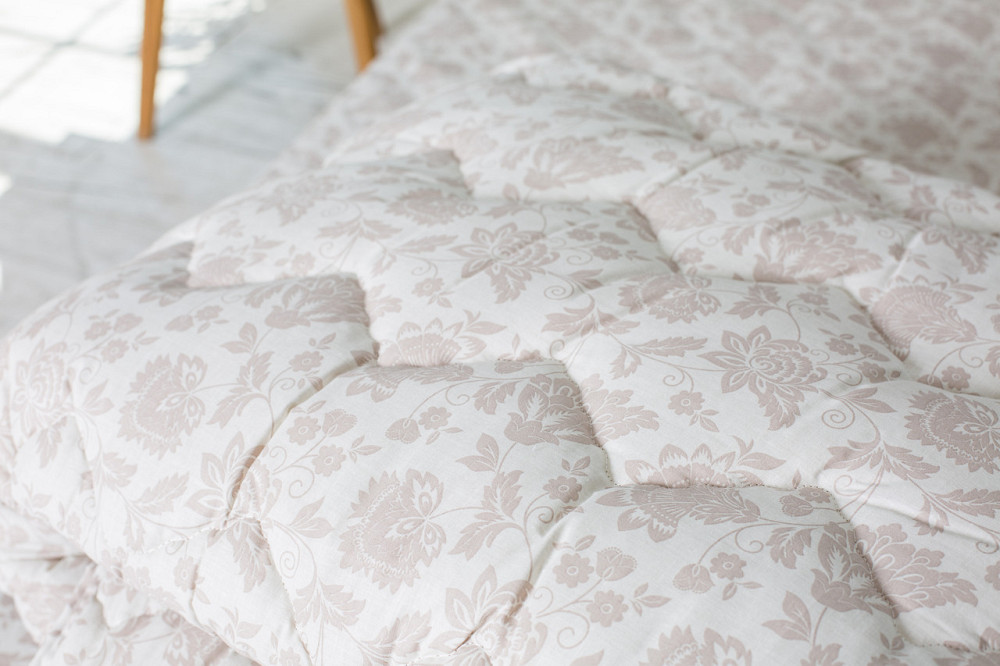 Ковдра Novita двоспальна 172х205 см вовняна стьогана бязь бежевий 20-1154 beige Коломия - фото 2