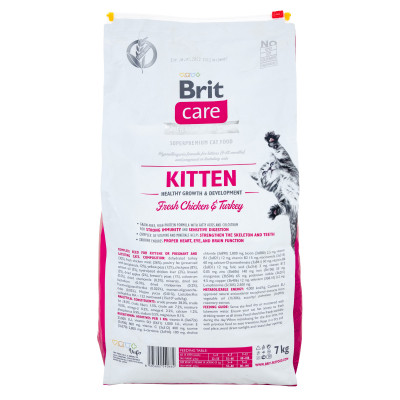 Сухий корм для кішок Brit Care Cat GF Kitten HGrowth and Development 7 кг (8595602540662) Вінниця - фото 2