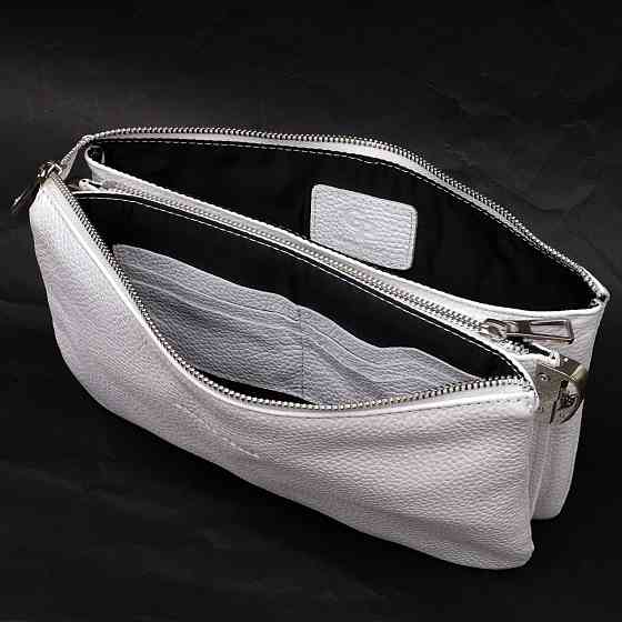 Стильный женский клатч из натуральной кожи Белый (GRANDE PELLE) Киев