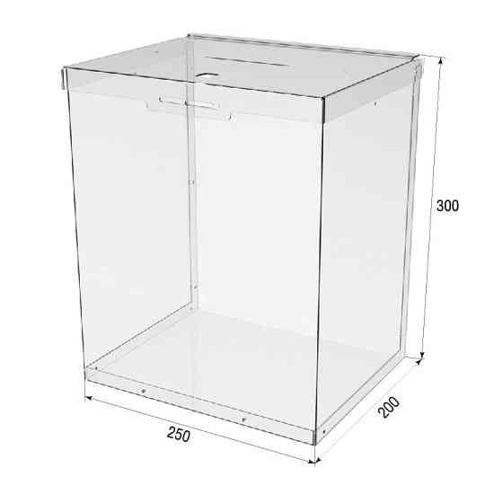 Ящик EKOSTAR с замком для пожертвований и сбора денег 250x200x300. Объем 15 литров Киев