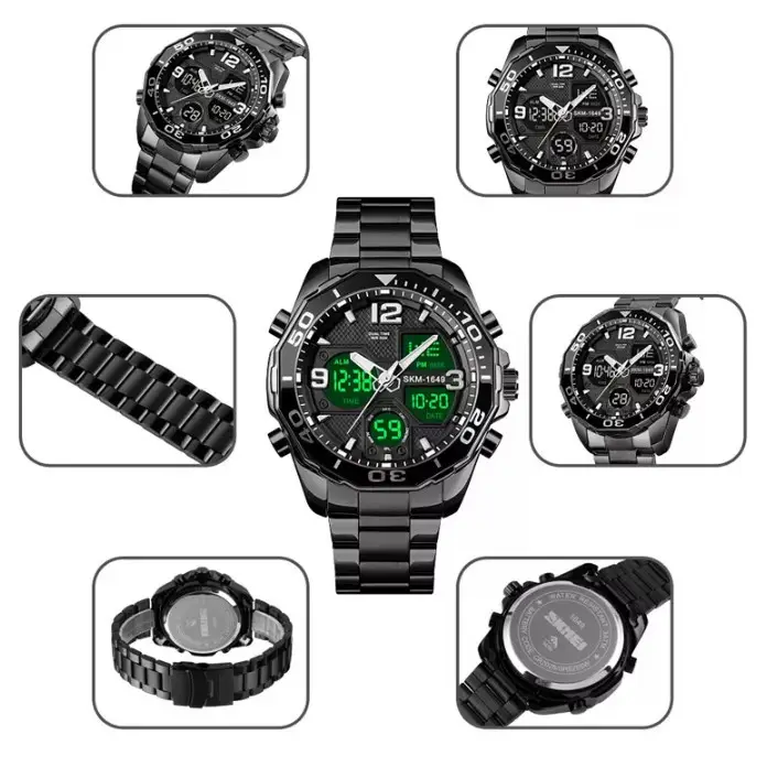 Чоловічий наручний годинник Skmei 1649 (Чорний) Вінниця - фото 9