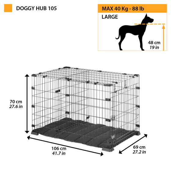 Клітка для собак і цуценят Ferplast Doggy Hub (Ферпласт Доггі Хаб) Запоріжжя