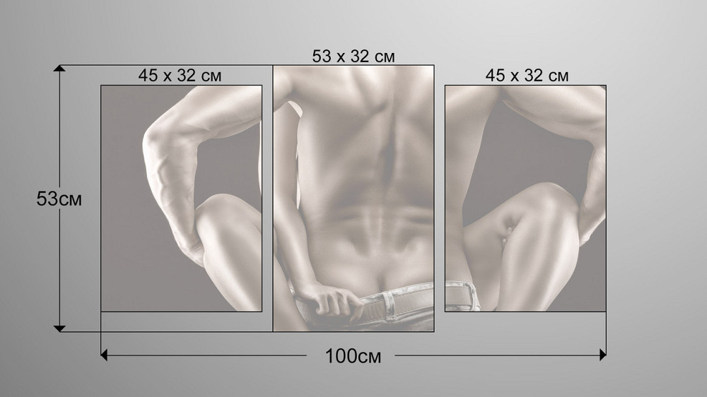 Модульная картина Страсть  (53x100см)  Art-67_3 Киев - изображение 3
