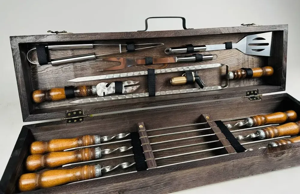 Набори шампурів, Набір шампурів у кейсі "BBQ Міні" Шампури, вертіла Тернопіль - фото 2