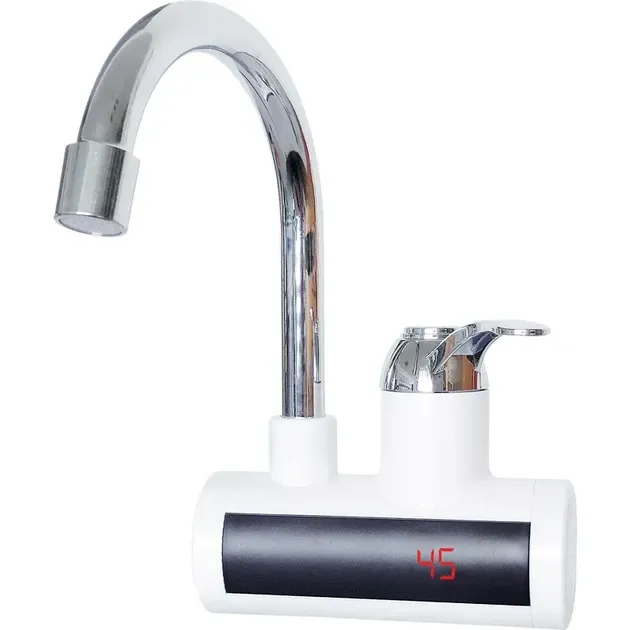 Проточний водонагрівач Zerix ELW21-EW 3 кВт настінний з індикатором температури (ZX4657) Чернівці - фото 1