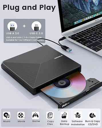 Зовнішній привід ORIGBELIE External DVD Drive (CD/DVD-RW) Луцьк