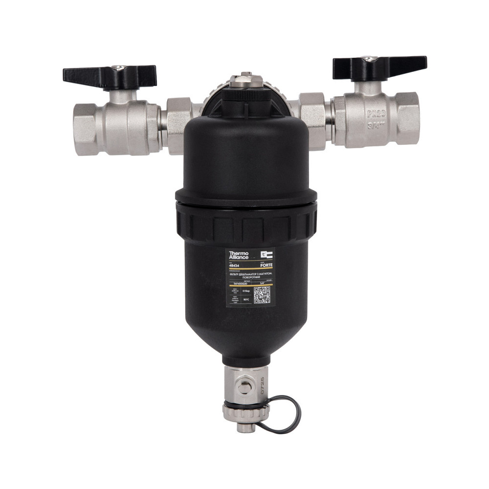 Фільтр-дешламатор Thermo Alliance Forte 3/4", поворотний (магнітний шламоуловник) TAF400G20 Київ - фото 5