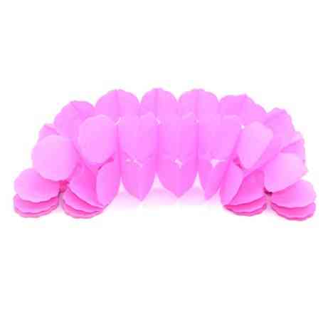 Гирлянда гармошка бумажная 3 м 16 на 11 см розовый Киев