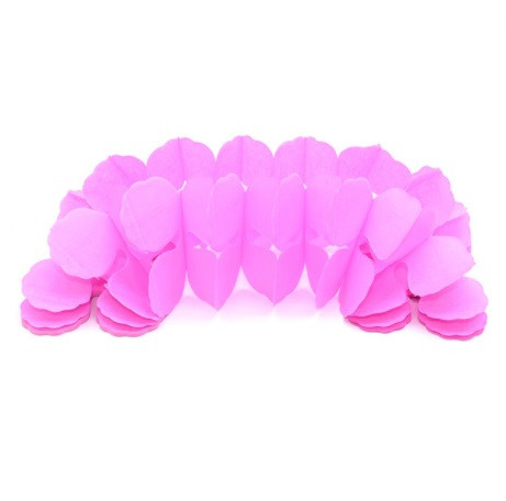 Гирлянда гармошка бумажная 3 м 16 на 11 см розовый Киев - изображение 1