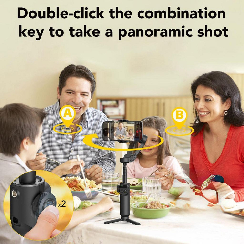 Триосьовий стабілізатор AOCHUAN Professional Gimbal Stabilizer for Smartphone Smart X2 Чорний Київ - фото 8