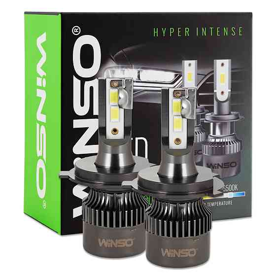 Автолампа Winso LED H4 12/24V 50Вт 5000Лм 6500K CSP3570 2шт Львів