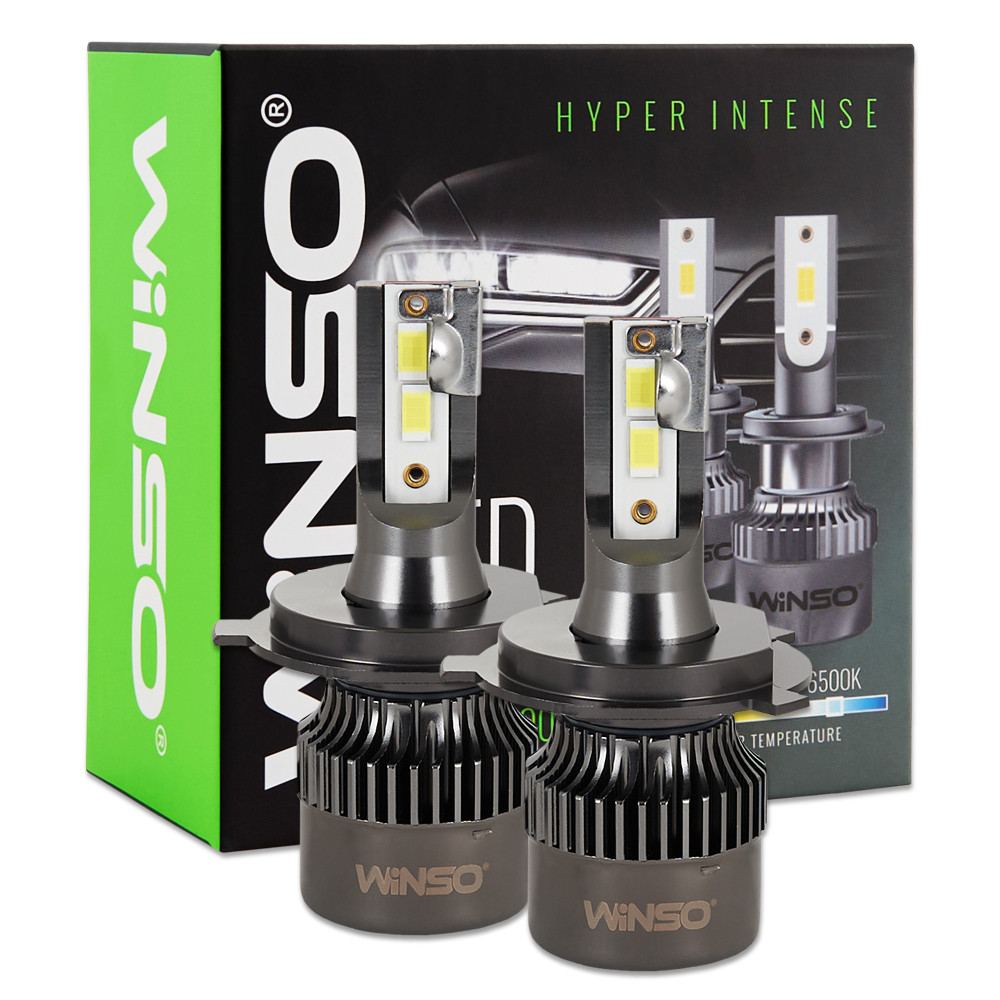 Автолампа Winso LED H4 12/24V 50Вт 5000Лм 6500K CSP3570 2шт Львів - фото 1