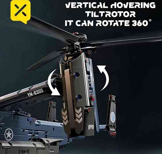 Конструктор великий вертоліт літак 1486 деталей Lego Toylinx. Харків