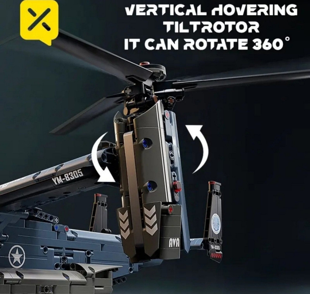 Конструктор великий вертоліт літак 1486 деталей Lego Toylinx. Харків - фото 4