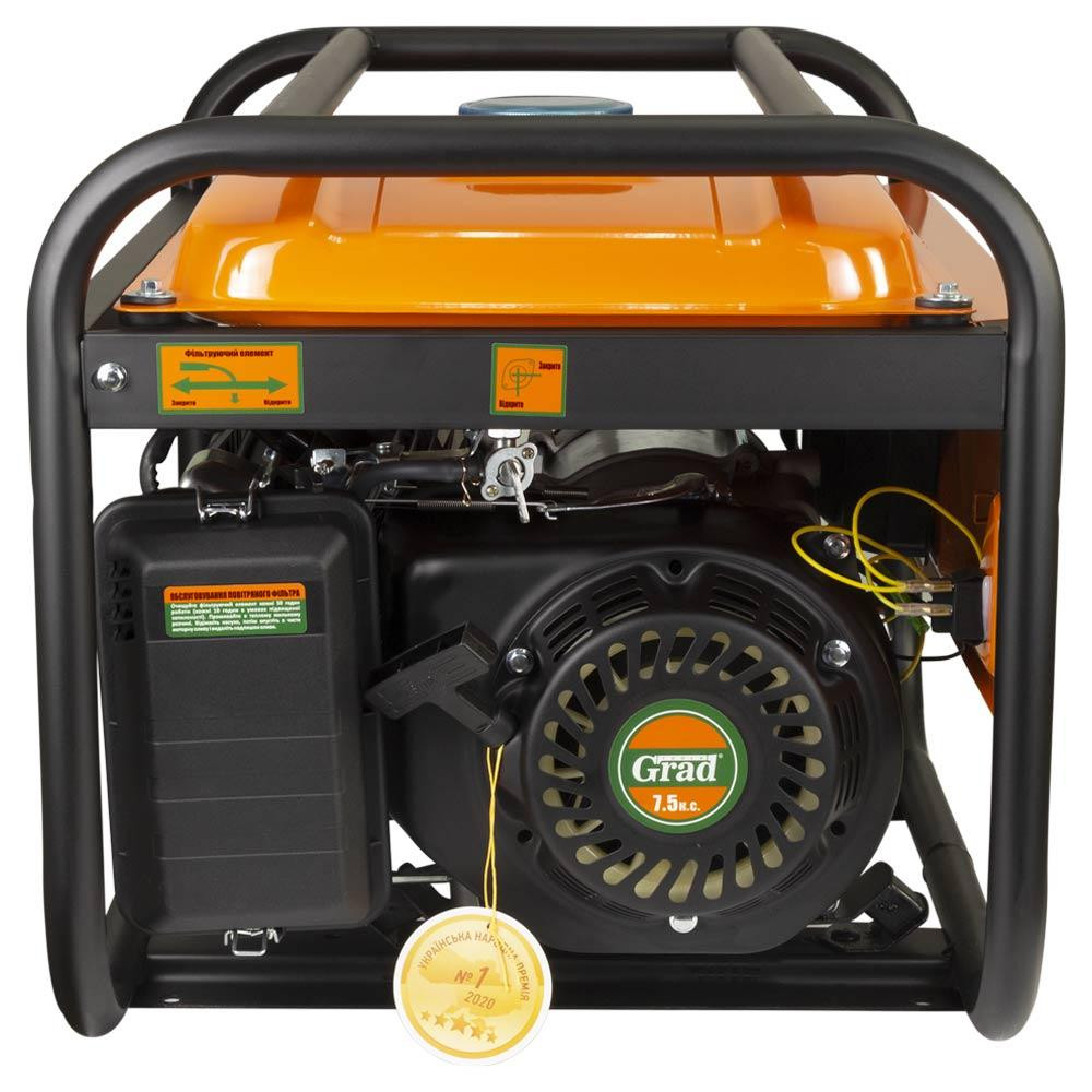 Генератор бензиновий 230 В 2.5/2.8 кВт 4-тактний ручний запуск GRAD (5710915) Київ - фото 8